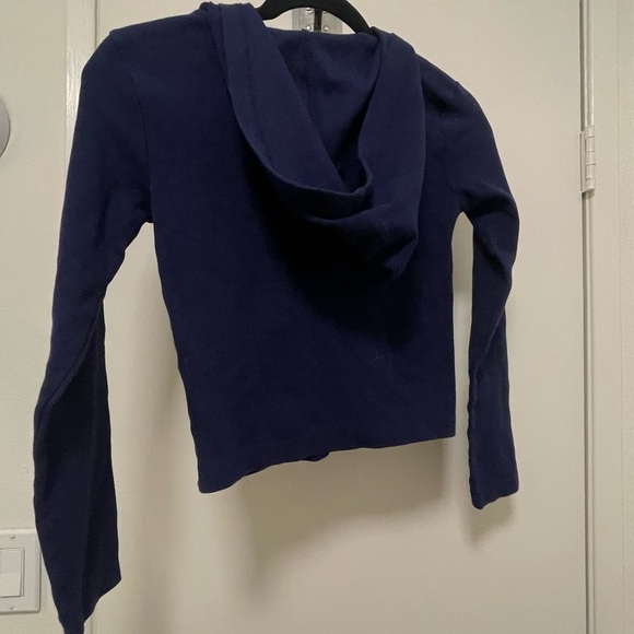 Eye Candy Navy Blue Long Sleeve Hoodie crop – Size Medium – Excellent Condition - Picture 2 of 3